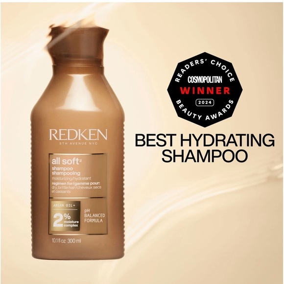 Redken All Soft Shampoo, 10.1 fl. Oz - Picture 2 of 4